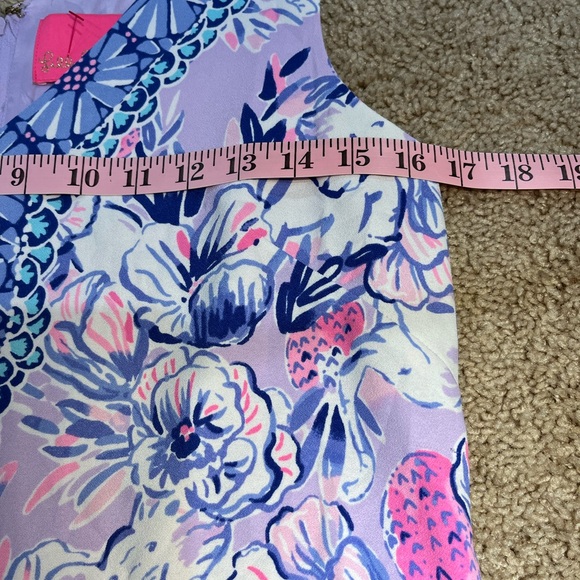 Lilly Pulitzer Donna Romper / Dress Galaxy Blue Pink Size 12 - Picture 5 of 8